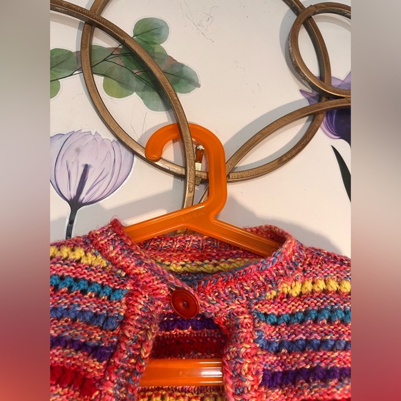 Colorful Striped Knit Baby Cardigan - Picture 5 of 8